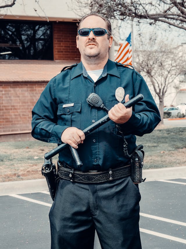 Police batons in crowd control